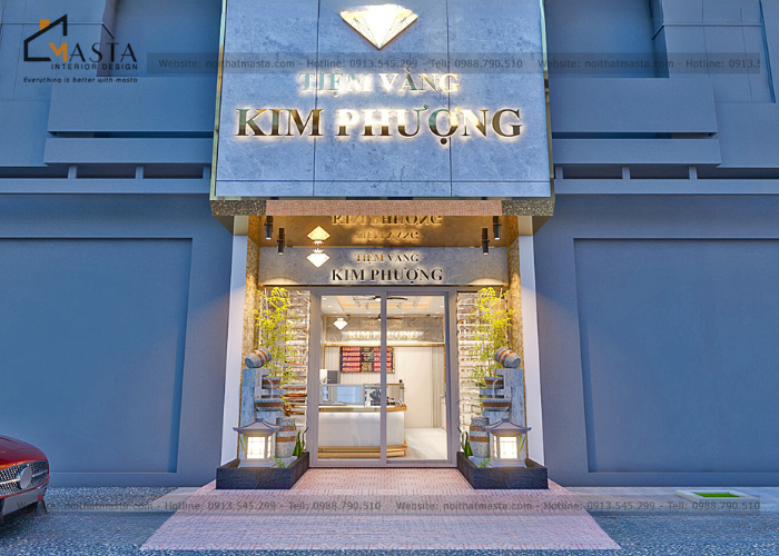Thiết kế tiệm vàng Kim Phượng và nhà ở Bình Phước 